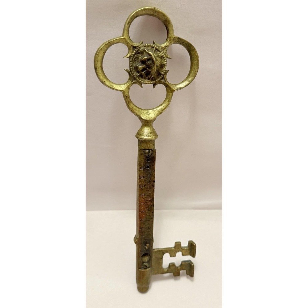 Large Antique Skeleton Key Lion Horse Head Decor Victorian Castle Meal 8.5" VTG
